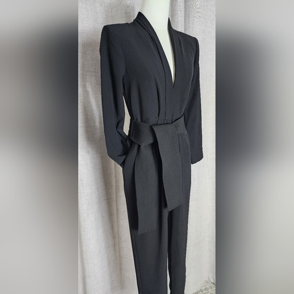 A.L.C. Kieran Black Tie-Waist Jumpsuit - Picture 7 of 15